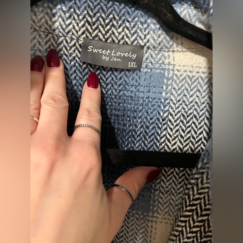 NWOT Sweet Lovely by Jen Outdoor Nights Coat Blue - Picture 6 of 12